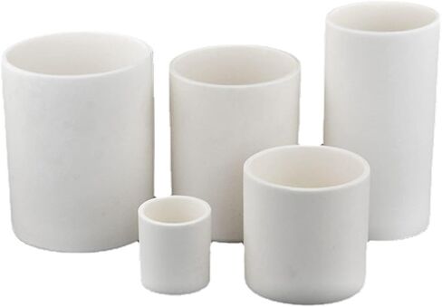 1pcs Lab 5ml to 1000ml Cylindrical Corundum Crucible 99% Alumina Ash Crucible High temperature resistance 1600 degrees(15ml) in Kuwait