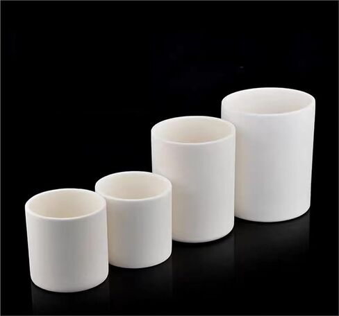 1pcs Lab 5ml to 1000ml Cylindrical Corundum Crucible 99% Alumina Ash Crucible High temperature resistance 1600 degrees(15ml) in Kuwait