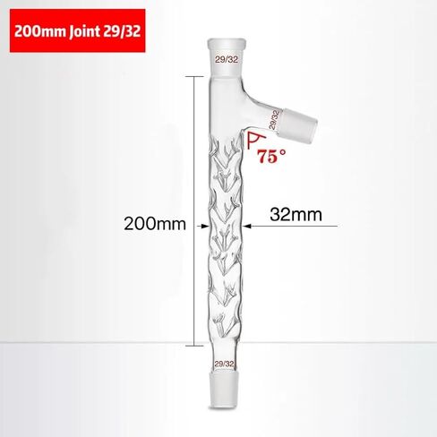 Fractionating Column 200mm Joint 19/24/29 * 3 - Spike-Shaped Distilling Tube with Branch Plug for Distillation(200mm Joint 29-32) in Saudi Arabia