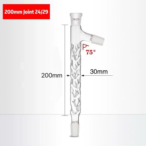 Fractionating Column 200mm Joint 19/24/29 * 3 - Spike-Shaped Distilling Tube with Branch Plug for Distillation(200mm Joint 29-32) in Saudi Arabia