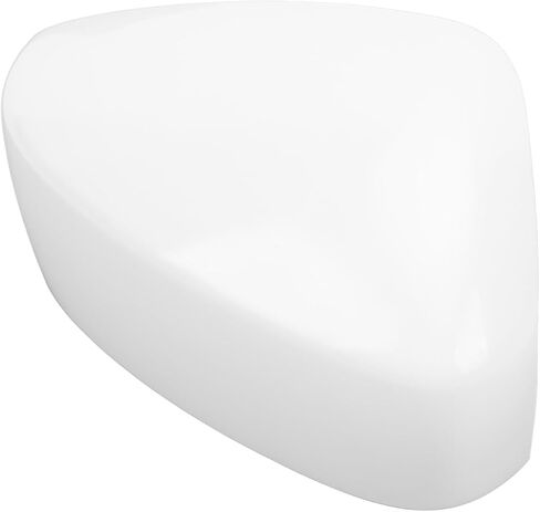 Side Mirror Cap Unpainted White ABS High Strength Door Rearview Mirror Cover Cap for 3 Axela M3 2014 to 2016 (Left in Saudi Arabia