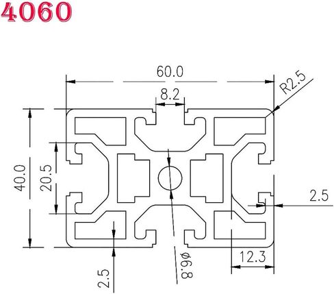 1 Piece 4060 T Slot Aluminum Profile Extrusion Frame Linear Guide 600mm 800mm 1000mm 1200mm(1000mm) in Saudi Arabia