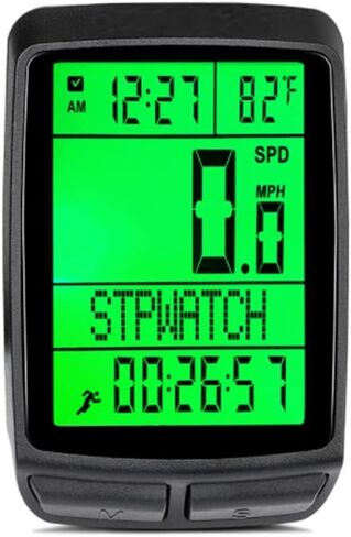 Bike Bicycle Odometer Speedometer, Waterproof Auto Wake and Sleep Multifunction, Wireless in Saudi Arabia