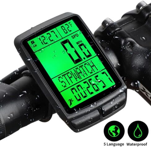 Bike Bicycle Odometer Speedometer, Waterproof Auto Wake and Sleep Multifunction, Wireless in Saudi Arabia