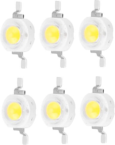 EVGATSAUTO 1W High Power LED Light Emitting Diode Beads SMD Chips DIY Lighting Fixtures for Home Garden Decor (Pure White 6000K) in Saudi Arabia
