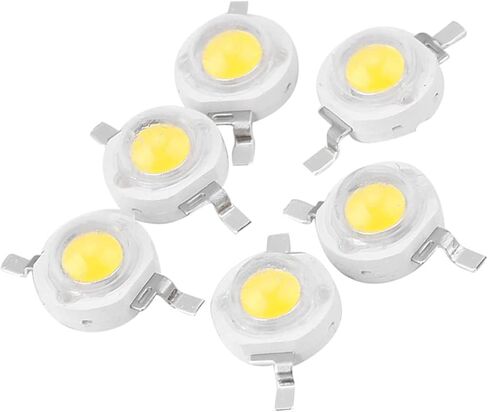 EVGATSAUTO 1W High Power LED Light Emitting Diode Beads SMD Chips DIY Lighting Fixtures for Home Garden Decor (Pure White 6000K) in Saudi Arabia