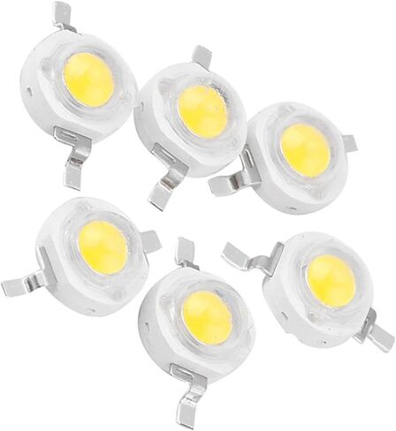 EVGATSAUTO 1W High Power LED Light Emitting Diode Beads SMD Chips DIY Lighting Fixtures for Home Garden Decor (Pure White 6000K) in Saudi Arabia