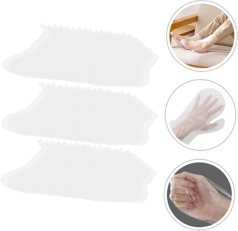 SAMIGLE 100PCS يمكن التخلص من القدم الشفافة التي يمكن التخلص منها تغطي أقنعة قدم مرطبة للمنتجع الصحي والمنزل العناية المغذية الصديقة للبشرة in Saudi Arabia