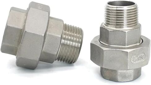 الفولاذ المقاوم للصدأ 304 BSPT 1/4 '' 3/8 ‘'1/2‘' 3/4 ‘'1‘' ذكر إلى إناث الخيوط المللمية الأنابيب الحية المناسب (1 pcs ، 1/2 ") in Saudi Arabia