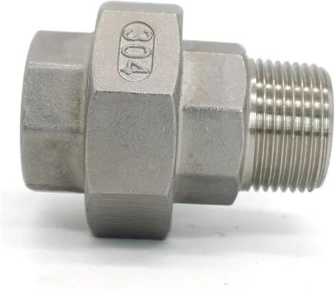 الفولاذ المقاوم للصدأ 304 BSPT 1/4 '' 3/8 ‘'1/2‘' 3/4 ‘'1‘' ذكر إلى إناث الخيوط المللمية الأنابيب الحية المناسب (1 pcs ، 1/2 ") in Saudi Arabia