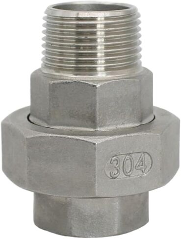 الفولاذ المقاوم للصدأ 304 BSPT 1/4 '' 3/8 ‘'1/2‘' 3/4 ‘'1‘' ذكر إلى إناث الخيوط المللمية الأنابيب الحية المناسب (1 pcs ، 1/2 ") in Saudi Arabia