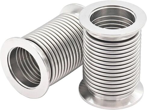 1pc KF16 KF25 KF40 KF50 KF63 KF80 304 الفولاذ المقاوم للصدأ الفولاذ المرن/خرطوم 100/200/300/500/1000 مم (KF80-200MM) in Saudi Arabia