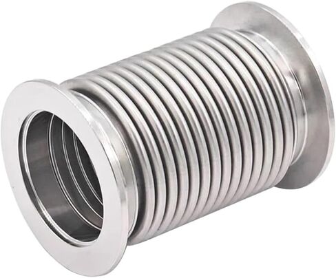 1pc KF16 KF25 KF40 KF50 KF63 KF80 304 الفولاذ المقاوم للصدأ الفولاذ المرن/خرطوم 100/200/300/500/1000 مم (KF80-200MM) in Saudi Arabia