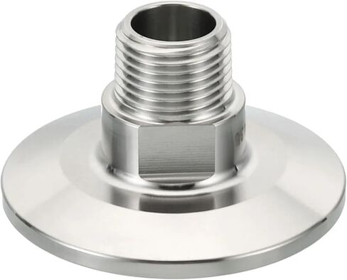 1.5 "2 '' Tri Clamp x 1/4 '' 1/2" 3/4 '' 1 '' NPT Male Thread Adapter Stainless Steel 304 (1.5 Inch Tri Clamp ، 1/2 ") in Saudi Arabia