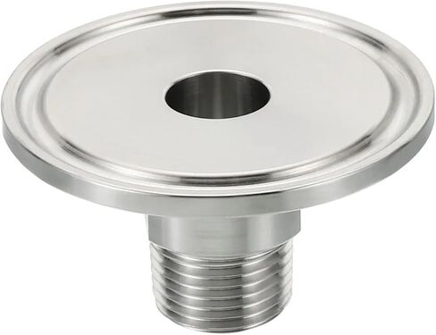1.5 "2 '' Tri Clamp x 1/4 '' 1/2" 3/4 '' 1 '' NPT Male Thread Adapter Stainless Steel 304 (1.5 Inch Tri Clamp ، 1/2 ") in Saudi Arabia