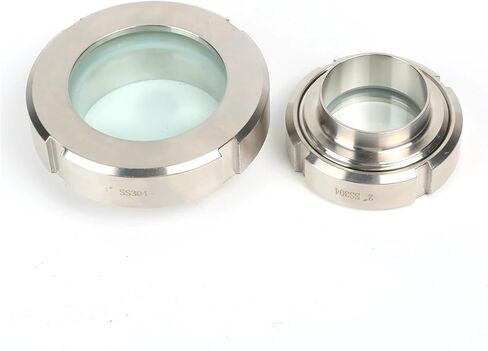 1pc Union Type Sight Glass SS304 Tank View Glass 25MM-108MM stainless steel SS304 sight glass Weld end sight glass(OD57mm 546g) in Saudi Arabia