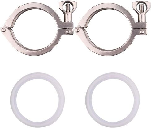 1pc 1/2'' 1.5" 2" 2.5'' 3" 4" 6'' 8'' Tri Clamp + Silicon Gasket 304 Stainless Steel Pipe Fitting Homebrew(6Inch Ferrule 167,1 PC) in Saudi Arabia