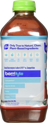 Berri Lyte Organic Strawberry Electrolyte ، 1.1 QT in Saudi Arabia