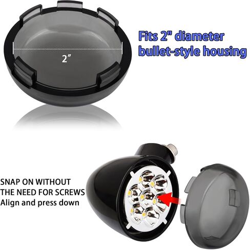Turn Signal Lens Kit,Front/Rear Bullet Turn Signal Light Replacement Lenses Covers for Harley Sportster 883 1200/Touring Road King Electra Glide Street Glide/Softail/Dyna/V-Rod,Red,2 PCS in Saudi Arabia