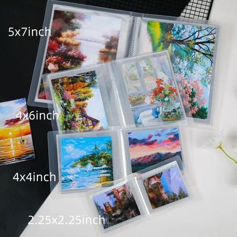 2-Pack Plastic Photo Book,Clear Cover Small Photo Album 4x6,Photo Albums Each 24 Pages Shows 48 Pictures,Postcard Album,Mini Photo Album,Baby Photo Books for 4x6 Pictures Store and Display Memories in Kuwait