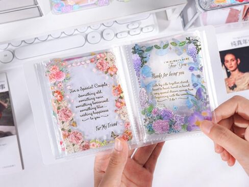 2-Pack Plastic Photo Book,Clear Cover Small Photo Album 4x6,Photo Albums Each 24 Pages Shows 48 Pictures,Postcard Album,Mini Photo Album,Baby Photo Books for 4x6 Pictures Store and Display Memories in Kuwait