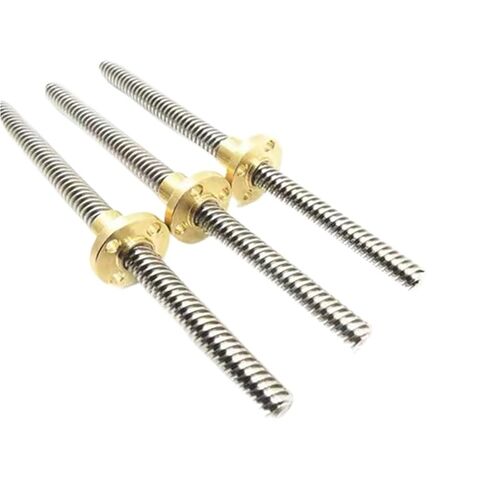 Double nut Ball Screw Control Machine 1pcs T8 Lead Screw Lead 2mm 304 Stainless Steel T8 Trapezoidal Screw and Nut(100mm) in Kuwait