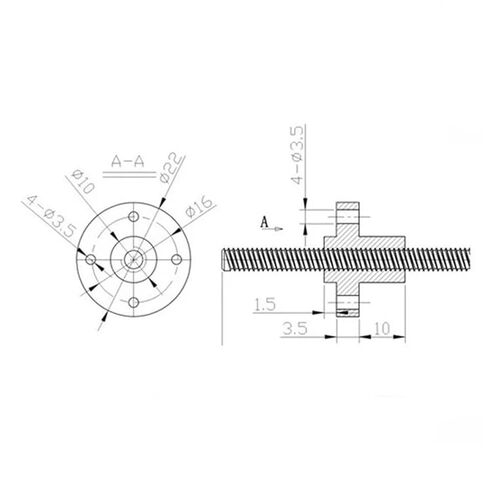 Double nut Ball Screw Control Machine 1pcs T8 Lead Screw Lead 2mm 304 Stainless Steel T8 Trapezoidal Screw and Nut(100mm) in Kuwait