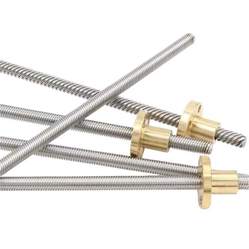 Double nut Ball Screw Control Machine 1pcs T8 Lead Screw Lead 2mm 304 Stainless Steel T8 Trapezoidal Screw and Nut(100mm) in Kuwait