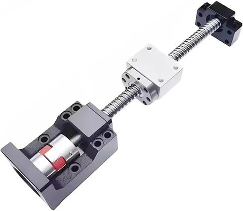 Linear Motion Ball Screw Precision Part 1set Left Hand SFU2505 200mm-1000mm Ball Screw Kits and HM20-86+BF20 End Support Kits for Engraving Machine Accessorie ﻿(200mm) in Saudi Arabia