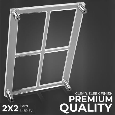 Acrylic Graded Card Display Case 2x2 - Holds 4 PSA, CGC, TAG Slabs - Wall or Tabletop Sports Card Display Frame with UV Protection - Baseball, Football, Basketball, TCG Card Showcase in Saudi Arabia