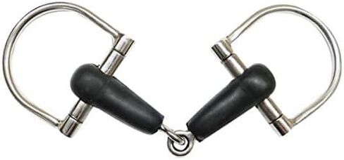 Showman Pony Stainless Steel 4.5" Rubber Mouth D-Ring Snaffle Bit in Saudi Arabia