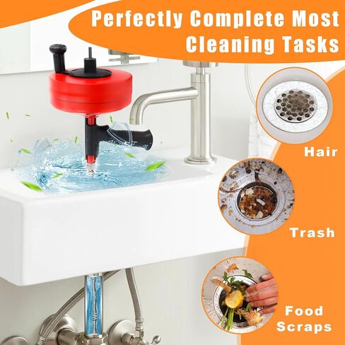 Drain Auger, Clog Remover with Drill Adapter, 50 Feet Flexible Plumbing Snake Use Manually or Powered for Kitchen,Bathrom and Shower Sink, Comes with Work Gloves and Storage Bag in Saudi Arabia