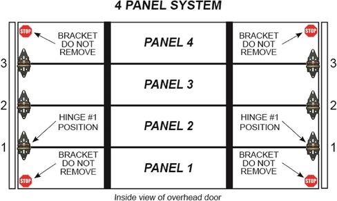 Garage Door Hinge Energy Saving Residential 4 Panel 12' Wide & Over and Commercial 4 Panel Door Up to 20’ MFG# C4416-40 in Saudi Arabia