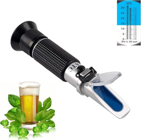 Honey Refractometer with ATC, Hobein Refractometer for Honey Moisture, Brix and Baume, 3-in-1 Uses, 58-90% Brix Scale Range Honey Moisture Tester, Ideal for Honey, Maple Syrup, Molasses, Bee Keeping in Saudi Arabia