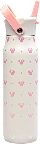 Zak Designs Disney Lilo & Stitch Harmony Water Bottle for Travel or At Home, 32oz Stainless Steel is Leak-Proof When Closed and Vacuum Insulated with Straw Lid, Carry Handle, and 3D Artwork in Saudi Arabia