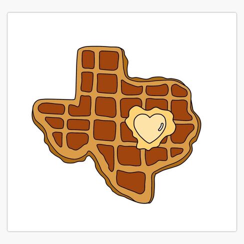 Texas Waffle Sticker Vinyl Pumper Sticker Pector Rackrack 5 " in Kuwait