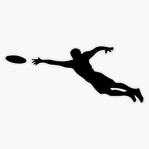 Ultimate Frisbee Silhouette V5 Sticker Bumper Sticker Vinyl Decal 5" in Saudi Arabia