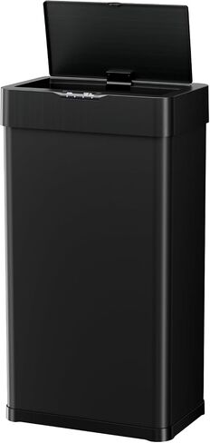AthLike Sensor Trash Can, Touchless Motion Sensor Trash Bin, Smart Automatic Garbage Can with Soft-Close Lid, Bag Retainer Ring and Display Light,for Kitchen,Living Room Office (White, 18.5 Gal) in Saudi Arabia