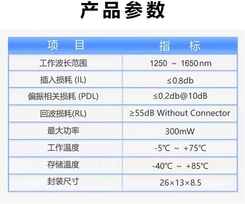 الألياف البصرية المصنوعة من الوضع المفرد 1260-1650NM الألياف البصرية الميكانيكية in Kuwait