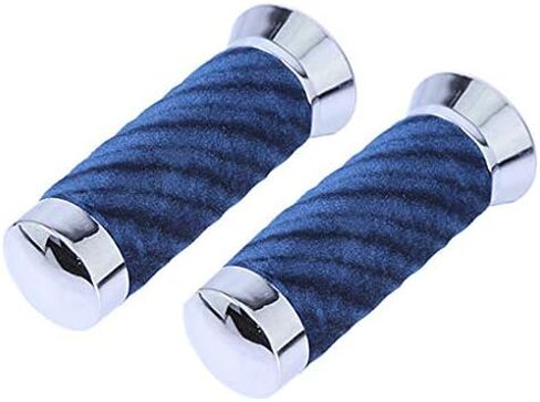 Lowrider Blue Custom Swirl Velour Grips for Bike Handle Bars, Bicycle Handle Bars, Works on 7/8" Handlebar. 1 Set in Saudi Arabia