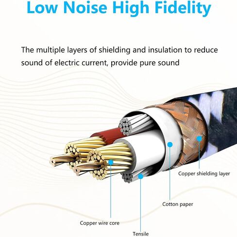 Straight to Right Angle 1/4 Inch Instrument Cable Short TS Guitar Cable Electric Guitar Amp Cord 6.35mm Stereo Audio Cable for Guitar Bass Keyboard and Pro Audio 2 Pack (1.7FT) in Kuwait