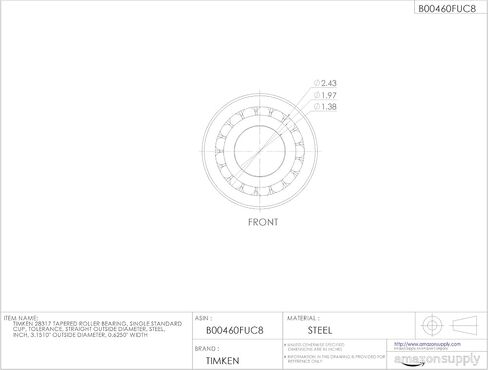 كأس محمل الأسطوانة Timken مدبب - 28317 in Saudi Arabia
