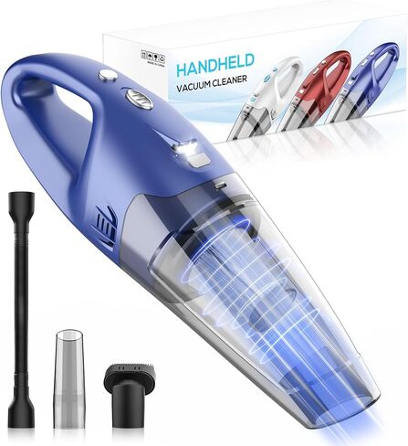 YOOHI Handheld Vacuum Cordless Rechargeable – 6000Pa Mini Hand Held Vacuum, LED Light, 20–25 Mins Runtime, USB Charging, 500ML Cup – Lightweight Small Vacuum Cleaner Cordless for Car/Office/Home in Saudi Arabia