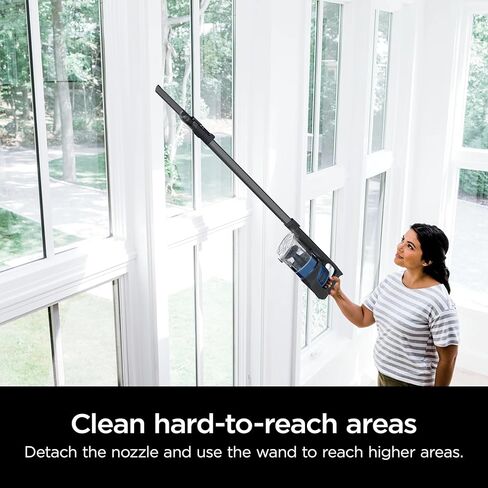 Shark WZ250 Pet Pro Cordless Stick Vacuum مع Powerfins Brushroll ، سعة XL ، فرشاة التنظيف الذاتي ، المصابيح الأمامية LED ، وقت تشغيل 40 دقيقة ، مثالي للحيوانات الأليفة ، الأزرق (متجدد) in Saudi Arabia