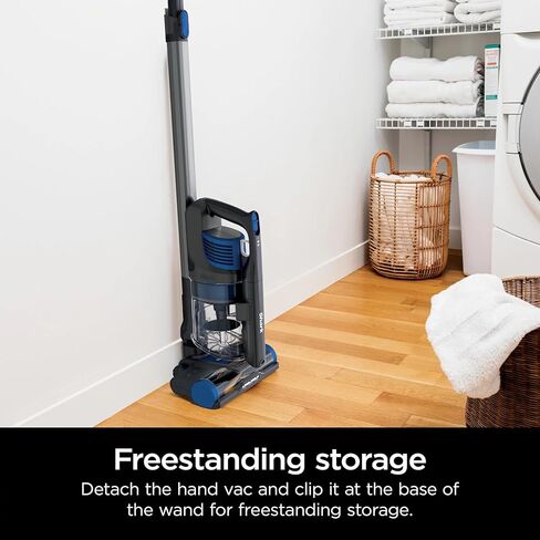 Shark WZ250 Pet Pro Cordless Stick Vacuum مع Powerfins Brushroll ، سعة XL ، فرشاة التنظيف الذاتي ، المصابيح الأمامية LED ، وقت تشغيل 40 دقيقة ، مثالي للحيوانات الأليفة ، الأزرق (متجدد) in Saudi Arabia
