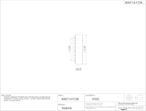 Timken M88048 مدبب الأسطوانة تحمل مجموعة السباق الداخلية المخروط ، الصلب ، بوصة ، 1.3125 "القطر الداخلي ، 0.875" عرض مخروط in Saudi Arabia
