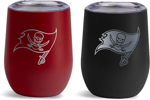 The Memory Company Officially Licensed NFL 2-Pack Stemless Tumblers -Double Wall Insulated Stainless Steel, Laser-Etched Team Logo, Hot & Cold Drinkware Set, Home & Away Gift Bundle in Saudi Arabia