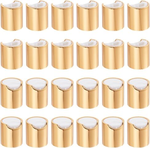 Olycraft 24pcs قبعات أعلى قرص بلاستيكية من الألومنيوم ، غطاء خيط الألومنيوم 24/410 للزجاجة ، قطرها الداخلي 24 ملم ، قبعات الضغط البديلة ، أغطية الاستغناء الدائمة in Saudi Arabia