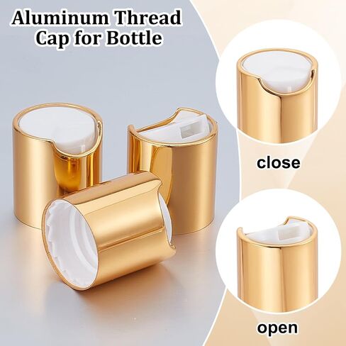 Olycraft 24pcs قبعات أعلى قرص بلاستيكية من الألومنيوم ، غطاء خيط الألومنيوم 24/410 للزجاجة ، قطرها الداخلي 24 ملم ، قبعات الضغط البديلة ، أغطية الاستغناء الدائمة in Saudi Arabia