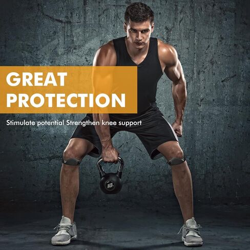 Silicone Patellar Tendon Support Strap 2-Pack, Knee Brace for Women & Men, Adjustable Non-Slip Patella Band Support for Running Basketball in Saudi Arabia